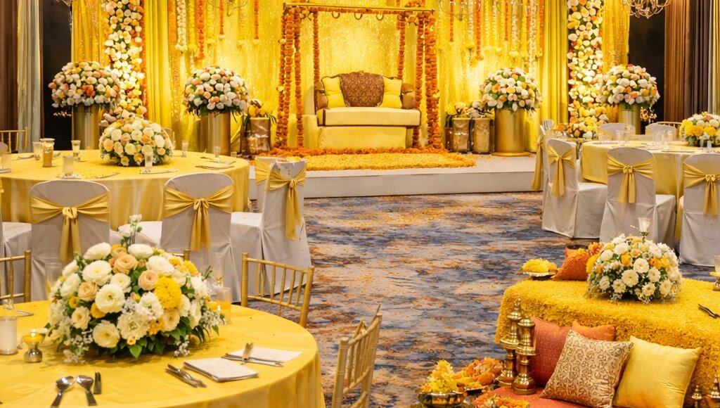 Engagement ceremony celebration at Veloria Grand Bangalore