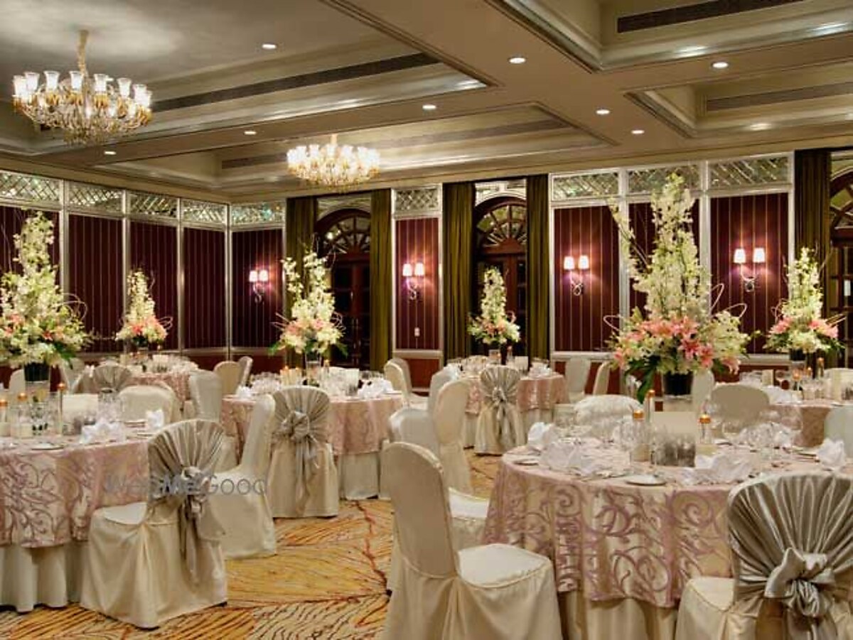 Taj West End Bangalore luxury wedding banquet hall setup